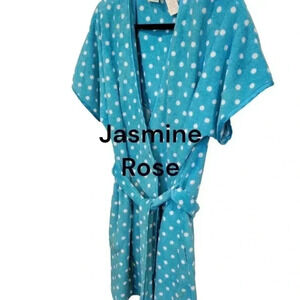Jasmine Rose Intimates Short Bath Shower Robe Cover  Up Terry Cloth L